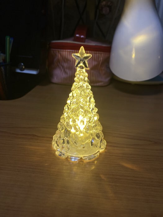 Фотография покупателя товара Фигура световая «Елочка» 10×6 см, от батареек 3хAG13 (в комплекте), свечение RGB - Фото 1