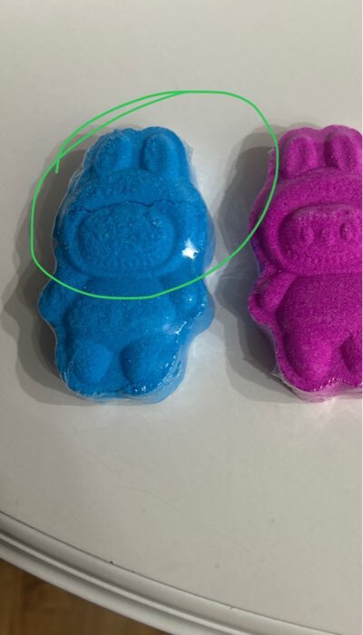 Фотография покупателя товара Бомбочка для ванн формовая, синяя, 80 г - Фото 1