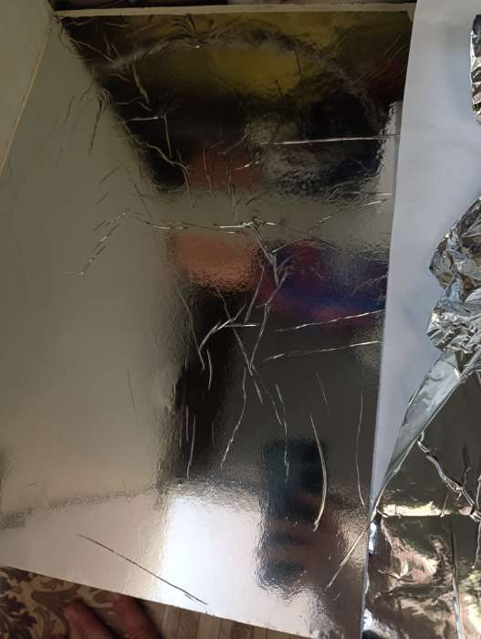 Фотография покупателя товара Плёнка самоклеящаяся, серебристая, 0.45×3 м, 30 мкм - Фото 2