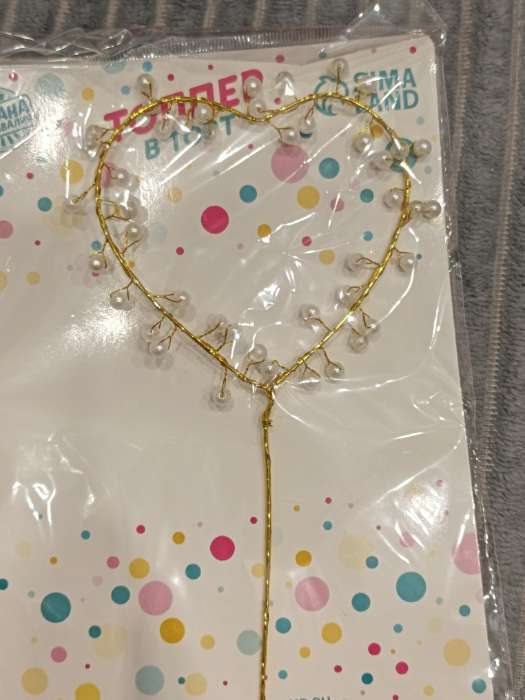 Фотография покупателя товара Топпер для торта «Сердце», розовый, белый - Фото 2