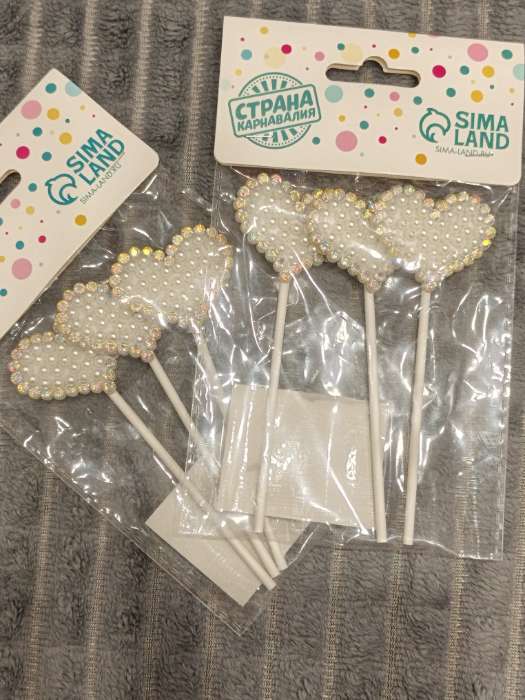 Фотография покупателя товара Топпер для торта «Сердце», розовый, белый - Фото 1