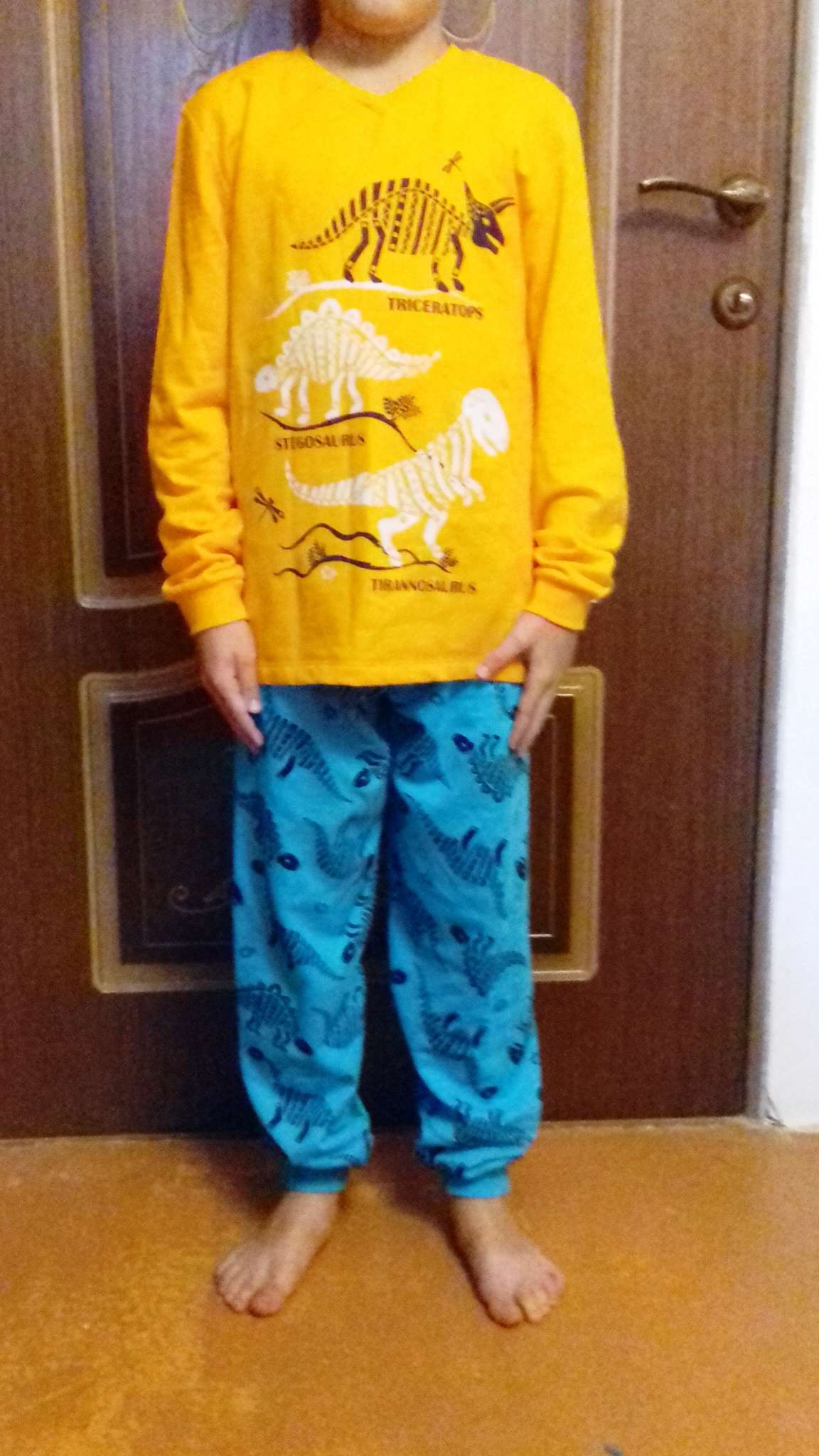 Фотография покупателя товара Пижама для мальчика, рост 146 см, цвет оранжевый - Фото 1