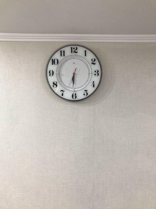 Фотография покупателя товара Часы настенные, интерьерные "Рубин", бесшумные, d-34 см, белые - Фото 5