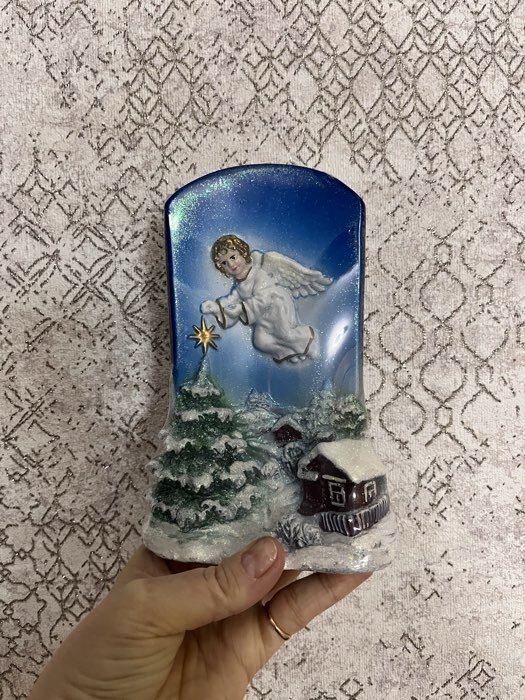 Фотография покупателя товара Свеча декоративная «Рождественская звезда» 7.5×11×16 см - Фото 2