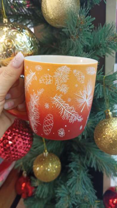 Фотография покупателя товара Кружка новогодняя керамическая «Зимняя сказка», 320 мл - Фото 2