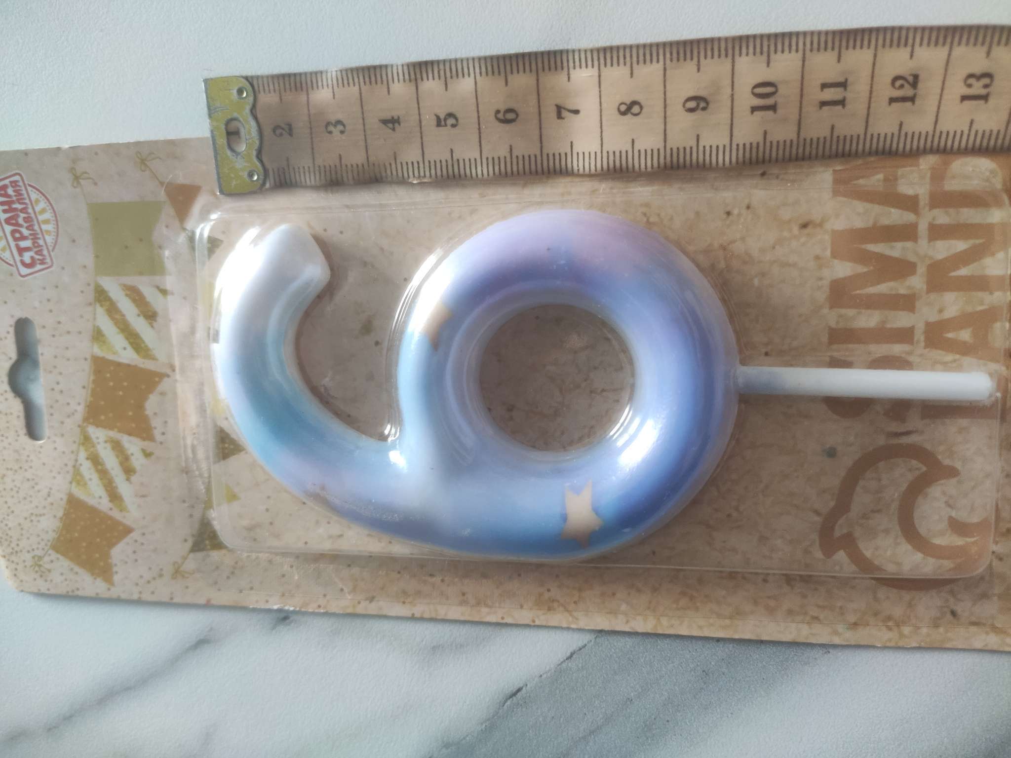 Фотография покупателя товара Свеча в торт «Цифра 1», 6 см - Фото 5