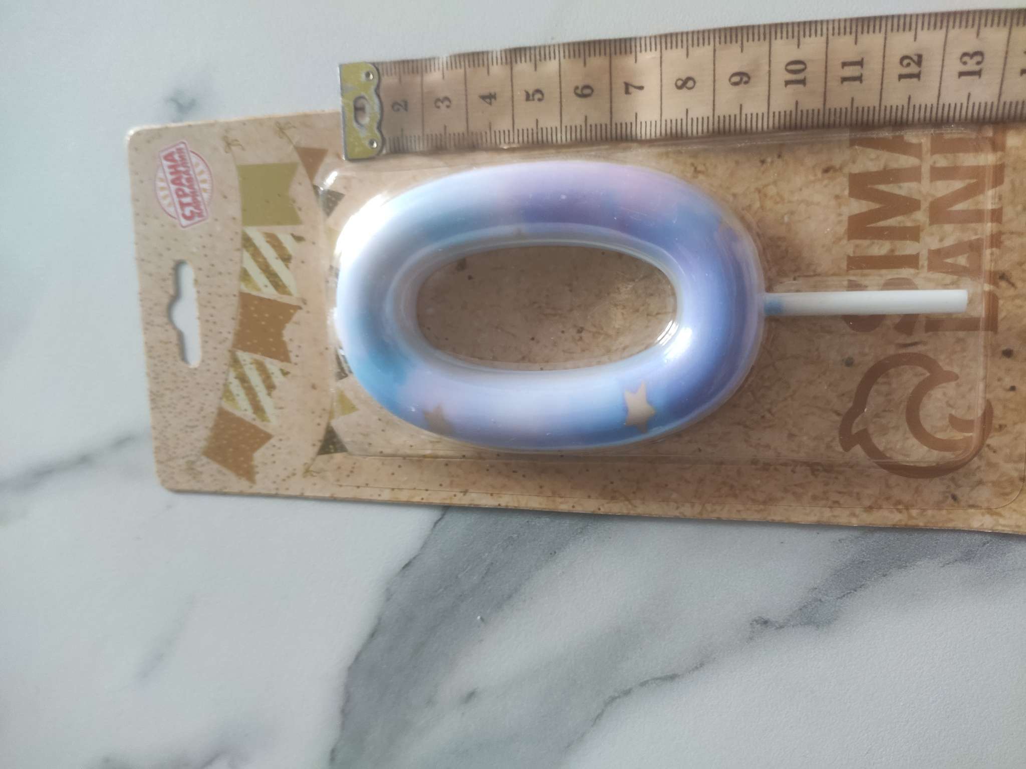 Фотография покупателя товара Свеча в торт «Цифра 1», 6 см - Фото 3