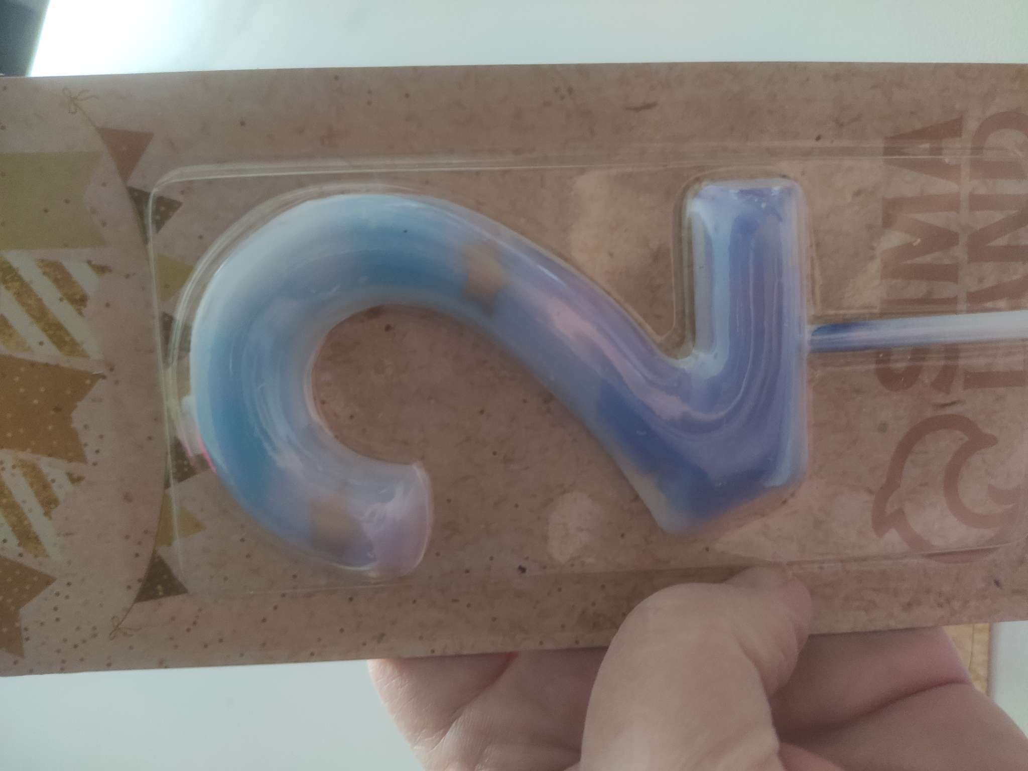 Фотография покупателя товара Свеча в торт «Цифра 1», 6 см - Фото 2