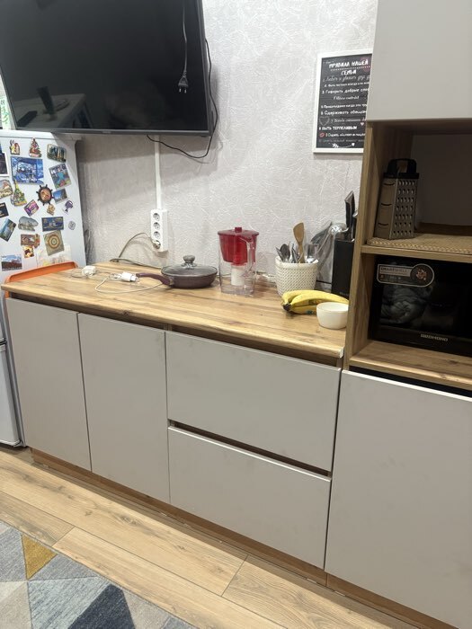 Фотография покупателя товара Шкаф напольный «Ника», 800×477×816 мм, цвет бежевый софт МДФ/дуб вотан - Фото 1