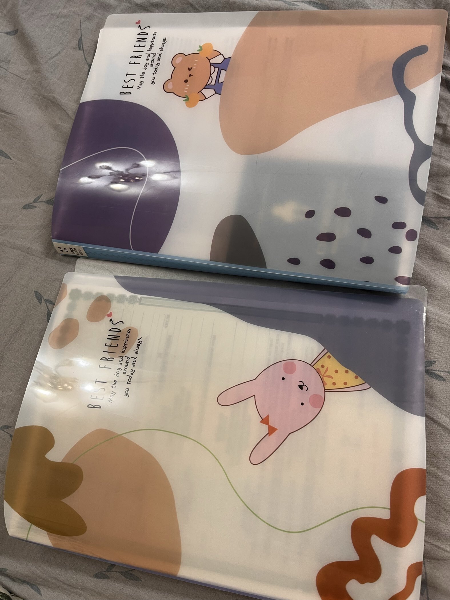 Фотография покупателя товара Папка формат А4, с 40 прозрачными файлами «Зверята», МИКС - Фото 2