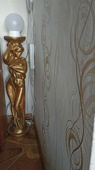 Фотография покупателя товара Лампа интерьерная "Девушка стоя" бронза, 22х22х100 см - Фото 1