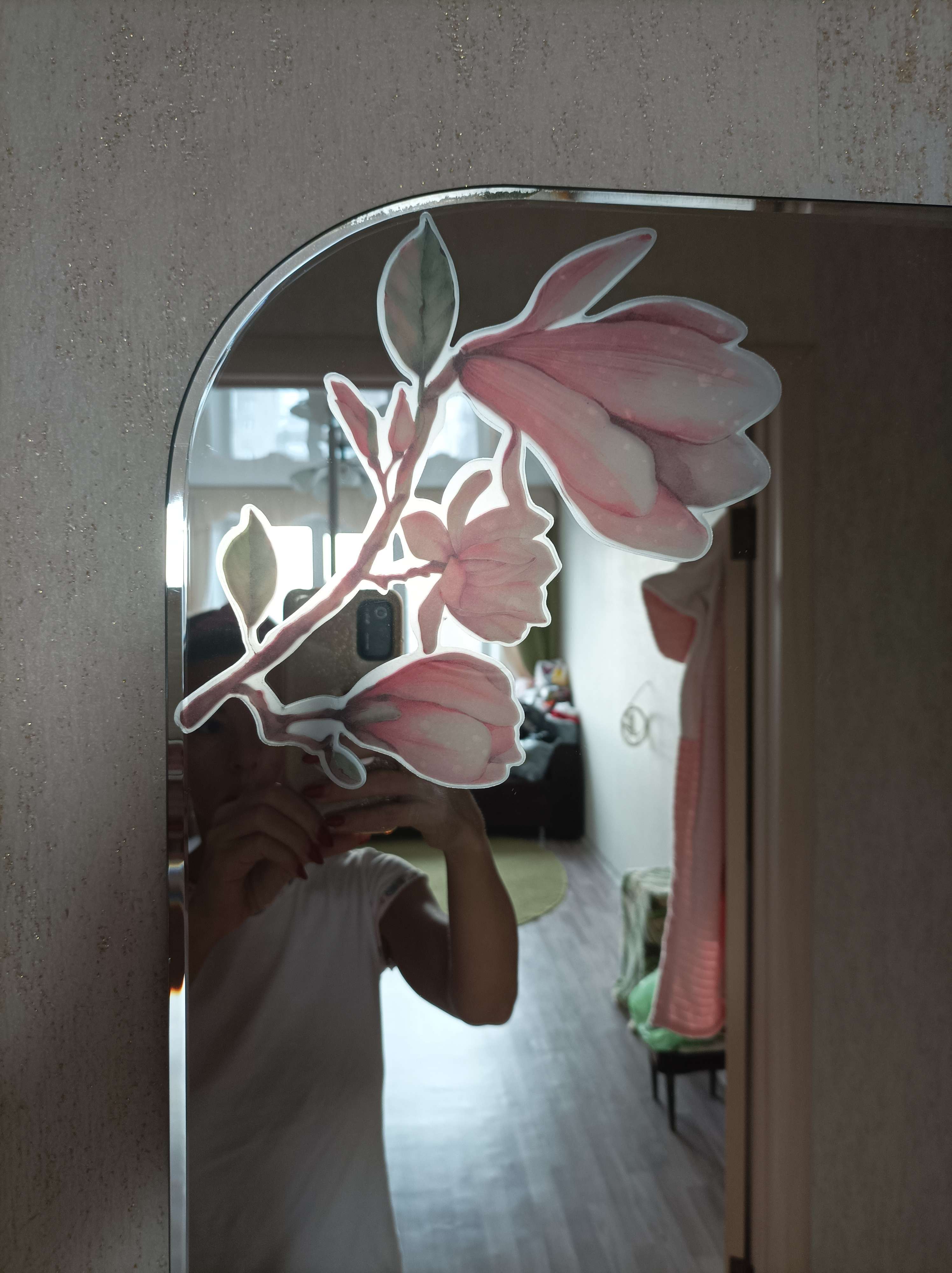 Фотография покупателя товара Наклейка виниловая «Цветы», интерьерная, 50 х 70 см - Фото 42