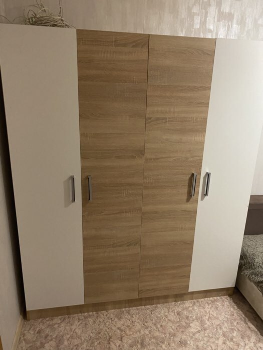 Фотография покупателя товара Шкаф прямой четырёхстворчатый «Леси», 1600×466×1900 мм, цвет кантер/сонома - Фото 3