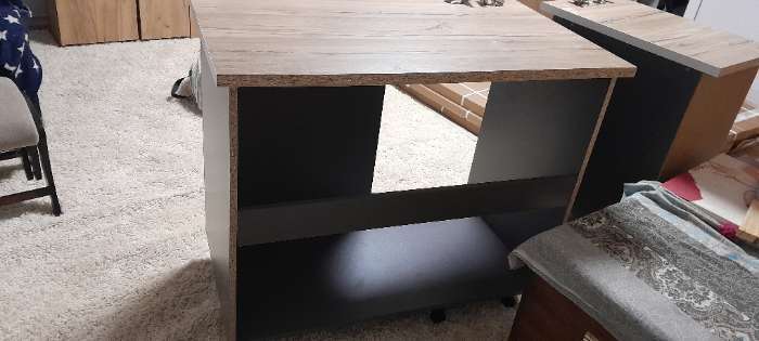 Фотография покупателя товара Кухонный гарнитур угловой «Лира», с столешницей, 2600×1000 мм, цвет кашемир/дуб крафт золотой/дуб кера - Фото 8