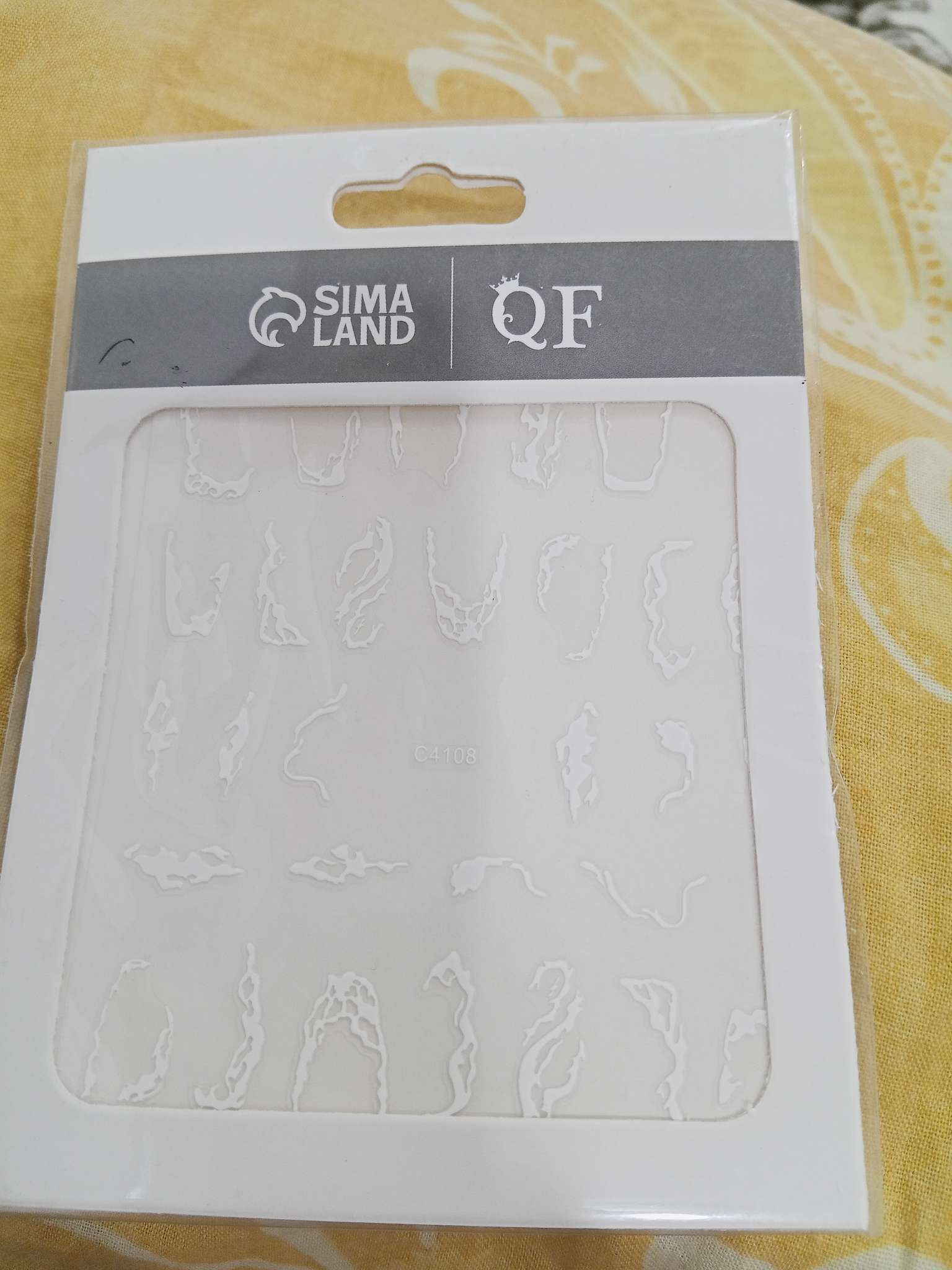 Фотография покупателя товара Наклейки для ногтей «Вуаль», белые - Фото 1