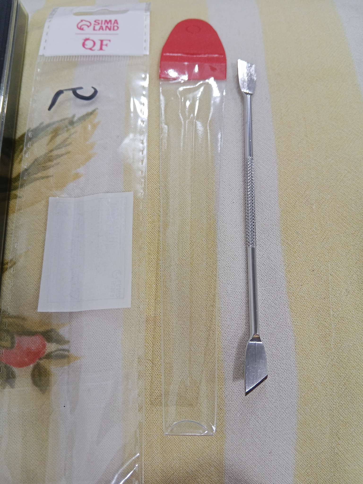 Фотография покупателя товара Шабер двусторонний, лопатка прямая, лопатка скошенная, в чехле, 11.5 см, цвет серебристый - Фото 1