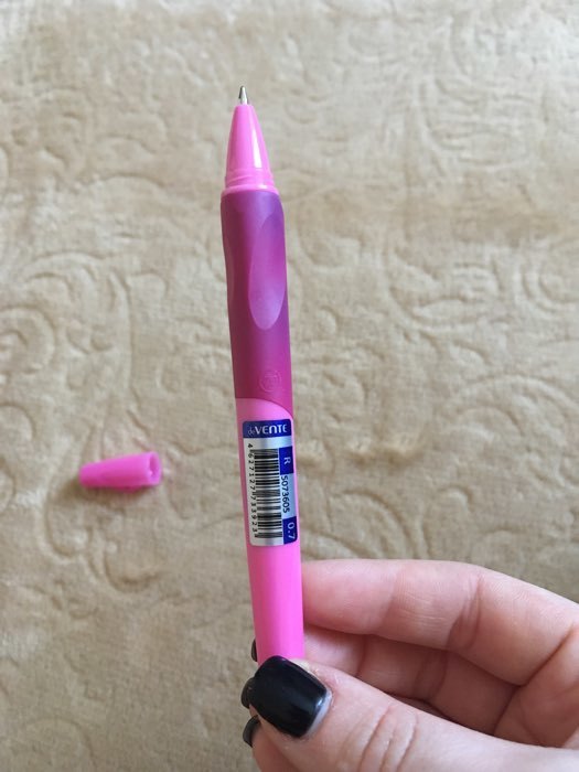 Фотография покупателя товара Ручка обучающая для правши deVENTE Study Pen, узел 0,7 мм, каучуковый держатель, чернила синие на масляной основе