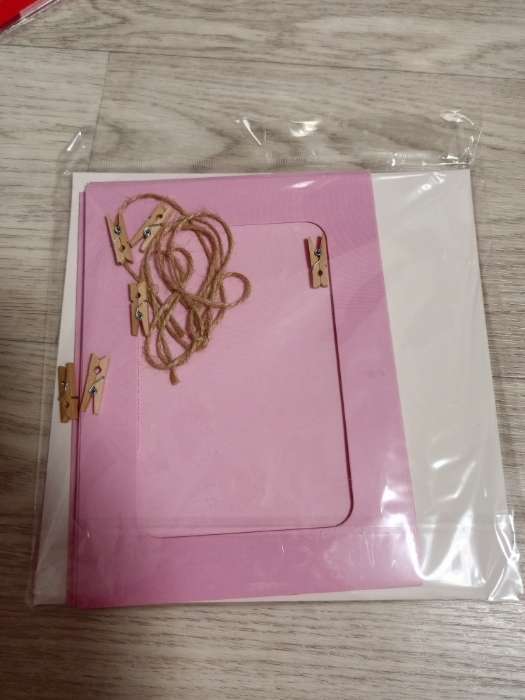 Фотография покупателя товара Гирлянда для фотографий с прищепками «Розовая», 6 шт. - Фото 2