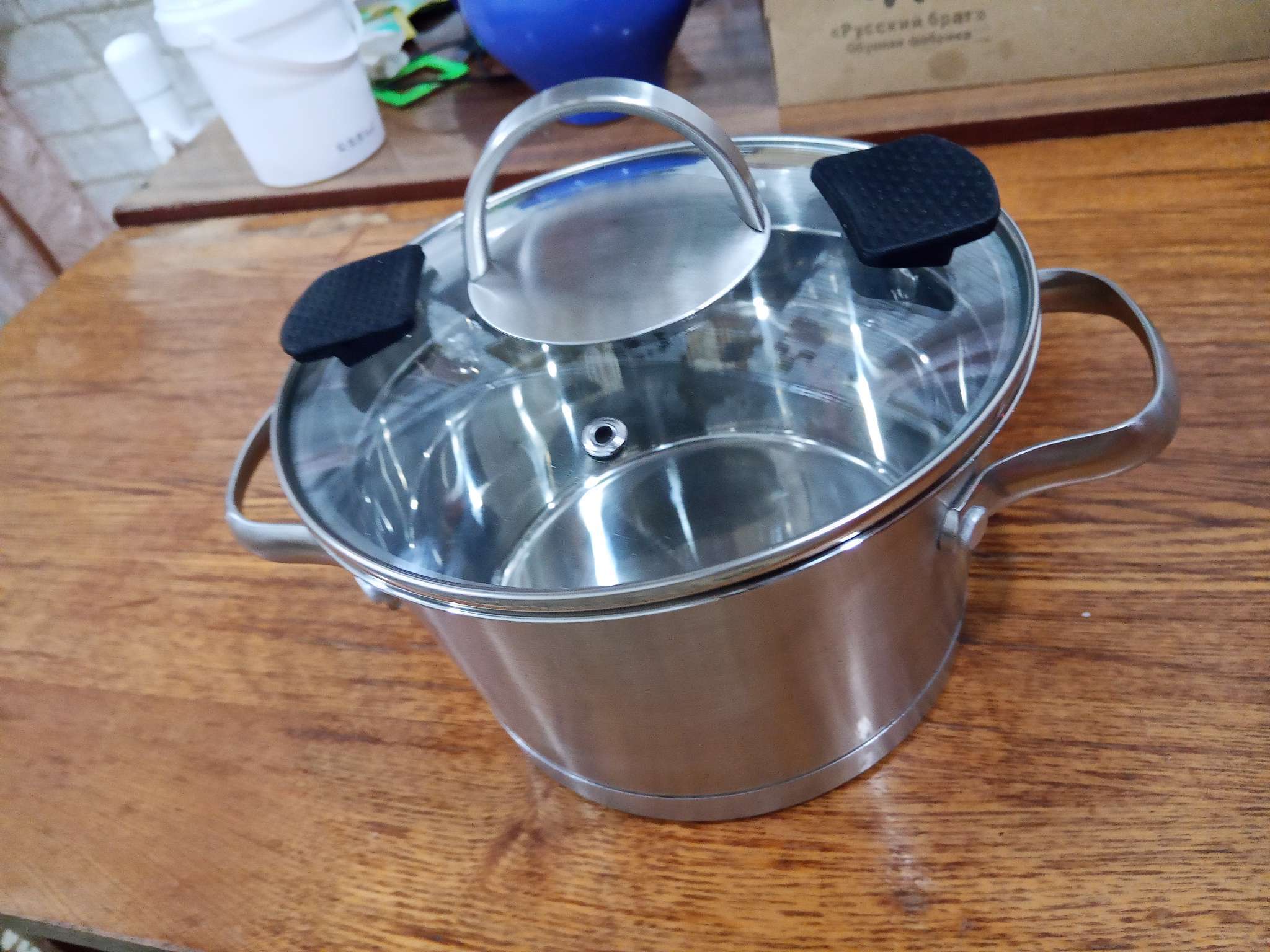 Фотография покупателя товара Кастрюля Magistro HiTech Steel, 5.2 л, d=24 см, h=14.5 см, слив для воды, капсульное дно, индукция, нержавеющая сталь - Фото 3