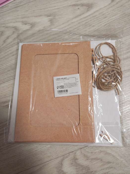 Фотография покупателя товара Гирлянда для фотографий с прищепками «Крафт», 6 шт. - Фото 1