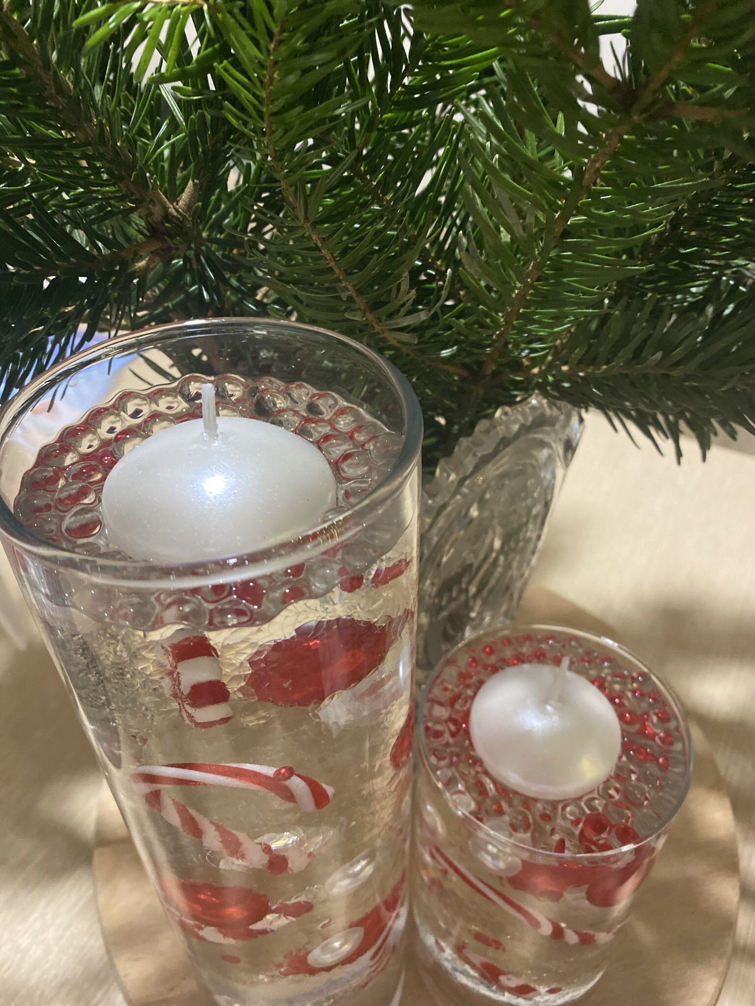 Фотография покупателя товара Набор свечей плавающих «Овал», 6 шт., перламутровая, 4×2 см - Фото 2