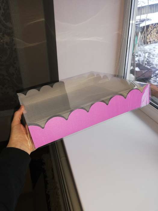 Фотография покупателя товара Коробочка для печенья с PVC крышкой, сиреневая, 35 х 35 х 6 см - Фото 11