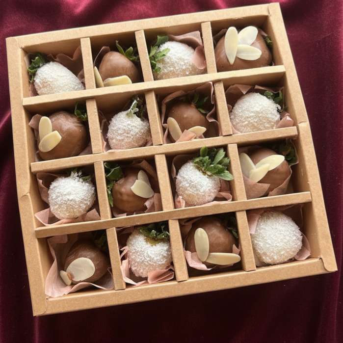 Фотография покупателя товара Коробка для 8 конфет + шоколад, с окном, крафт, 17.7×17.85×3.85 см - Фото 2