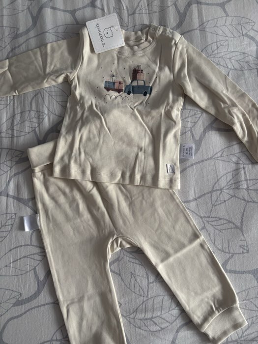 Фотография покупателя товара Костюм детский (кофточка, штанишки) «Крошка Я. Зимние друзья», рост 86-92 см - Фото 1