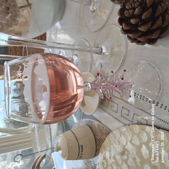 Фотография покупателя товара Бокал для вина SL-Home «Ёлочный», 370 мл, 8.5×20.8 см, стекло, прозрачный, розовый - Фото 5