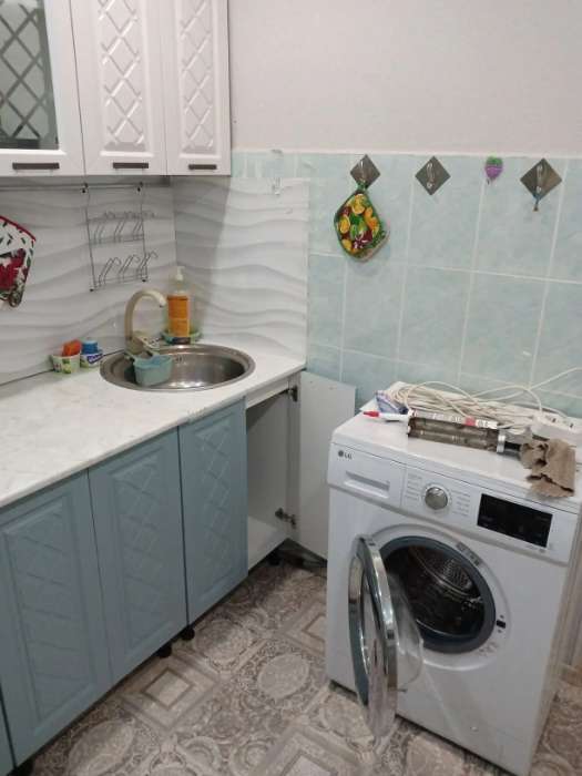 Фотография покупателя товара Кухня прямая «Агава», 1600×600 мм, цвет акация белая/аква - Фото 1