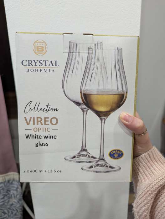 Фотография покупателя товара Бокалы для белого вина CRYSTAL BOHEMIA VIREO OPTIC, 400 мл, набор 2 шт., стекло, прозрачные - Фото 1