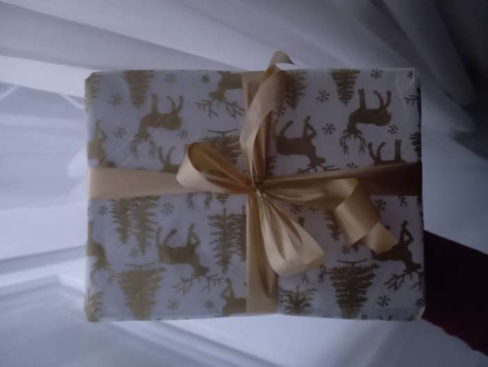 Фотография покупателя товара Лента упаковочная для декора и подарков, белая, 2 см × 45 м - Фото 3