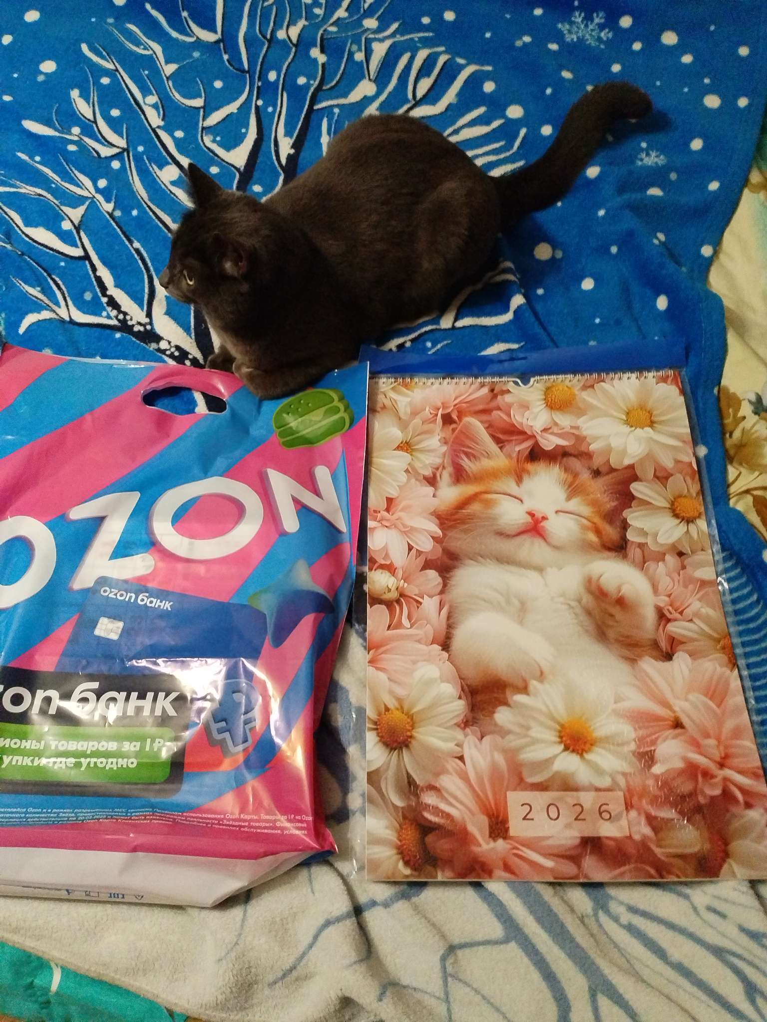 Фотография покупателя товара Календарь 2026 перекидной на ригеле А3 «Котики» - Фото 3