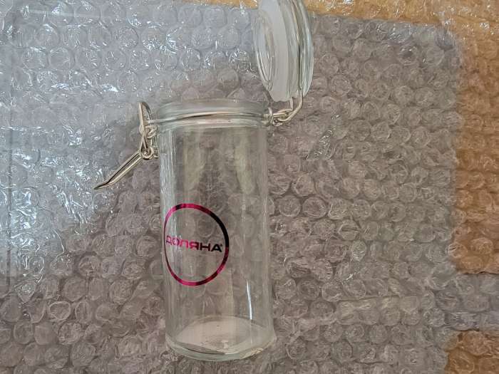 Фотография покупателя товара Банка для сыпучих продуктов Доляна «Галерея», 100 мл, 6.5×10.6 см, с бугельным замком, стекло - Фото 10