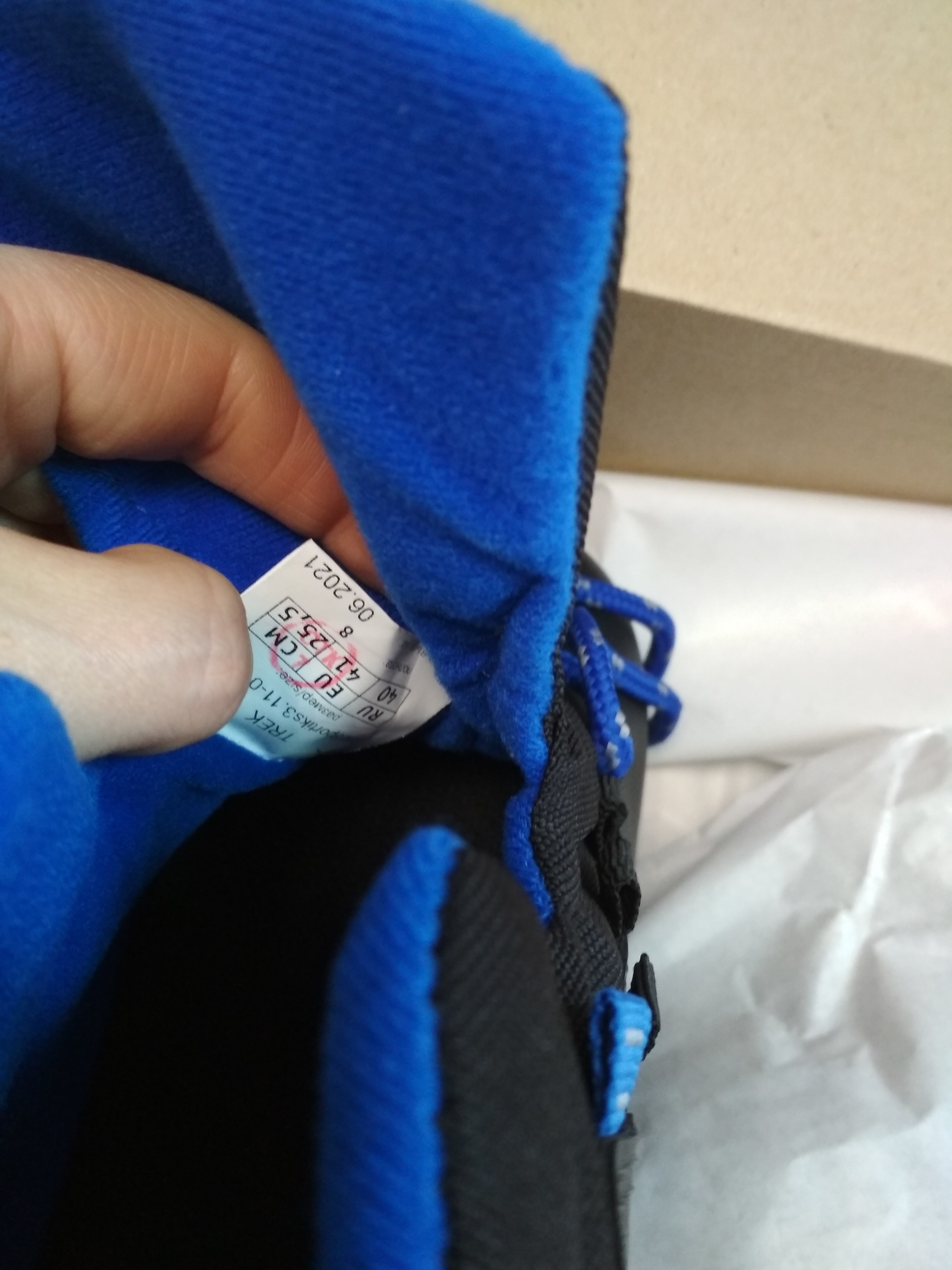 Фотография покупателя товара Ботинки лыжные TREK Sportiks, NNN, искусственная кожа, цвет чёрный/синий, лого белый, размер 37 - Фото 2