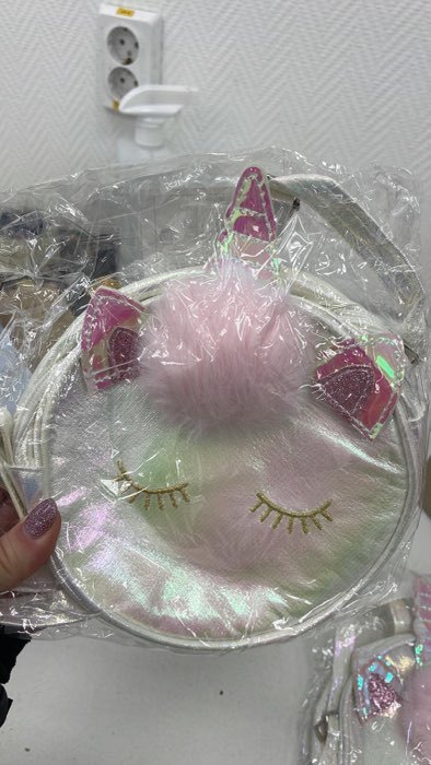 Фотография покупателя товара Сумка детская для девочки «Волшебный единорог», белая - Фото 1