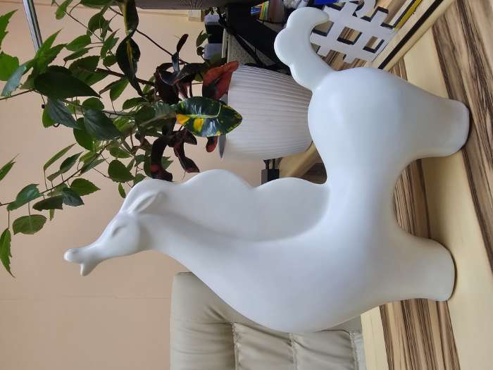 Фотография покупателя товара Фигурка керамика «Гордый конь», белый, 7.5×26×31 см - Фото 1