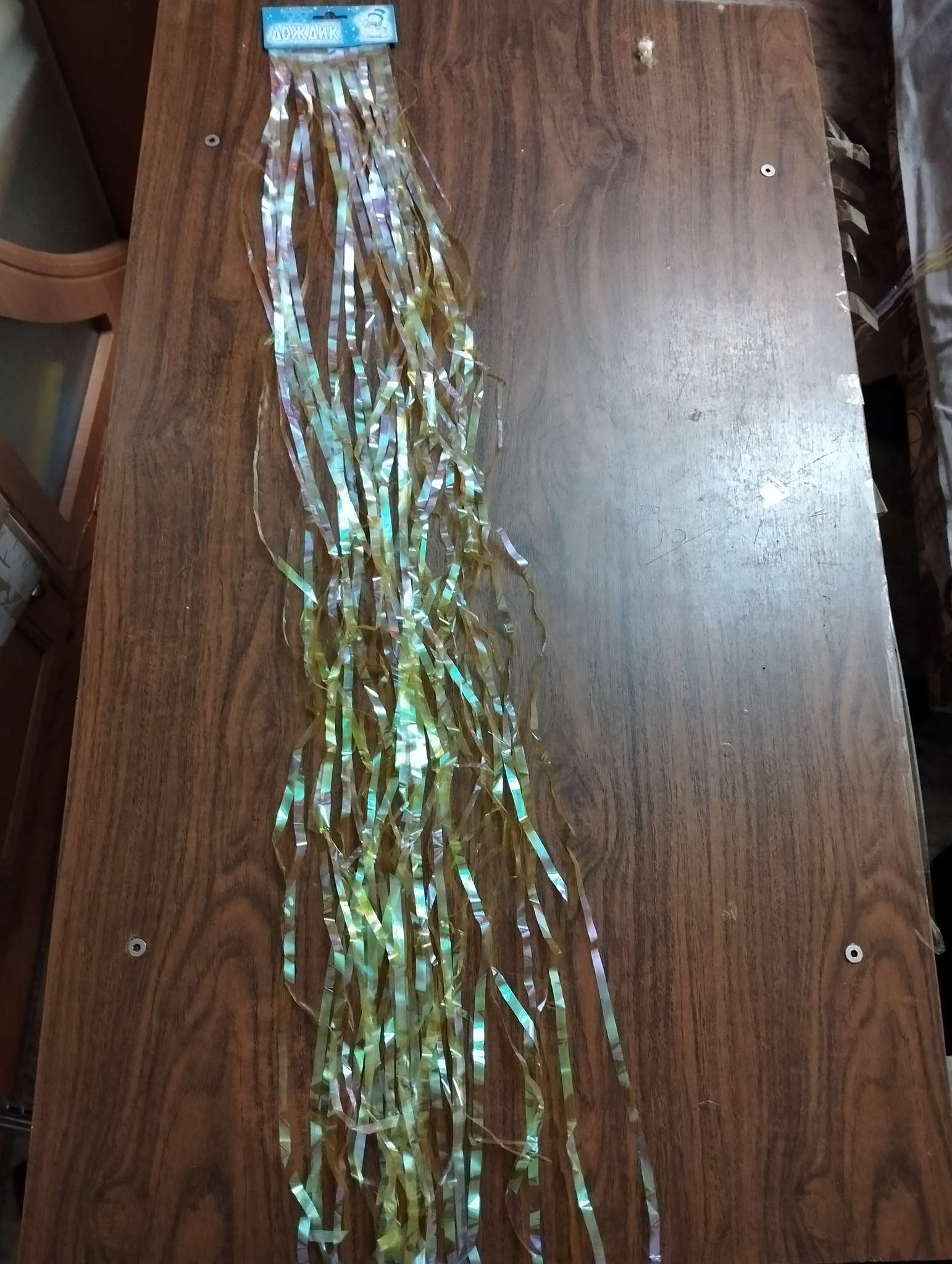 Фотография покупателя товара Дождик новогодний неоновый, b-20 см, L-100 см, МИКС - Фото 1