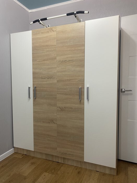 Фотография покупателя товара Шкаф прямой четырёхстворчатый «Леси», 1600×466×1900 мм, цвет кантер/сонома - Фото 2