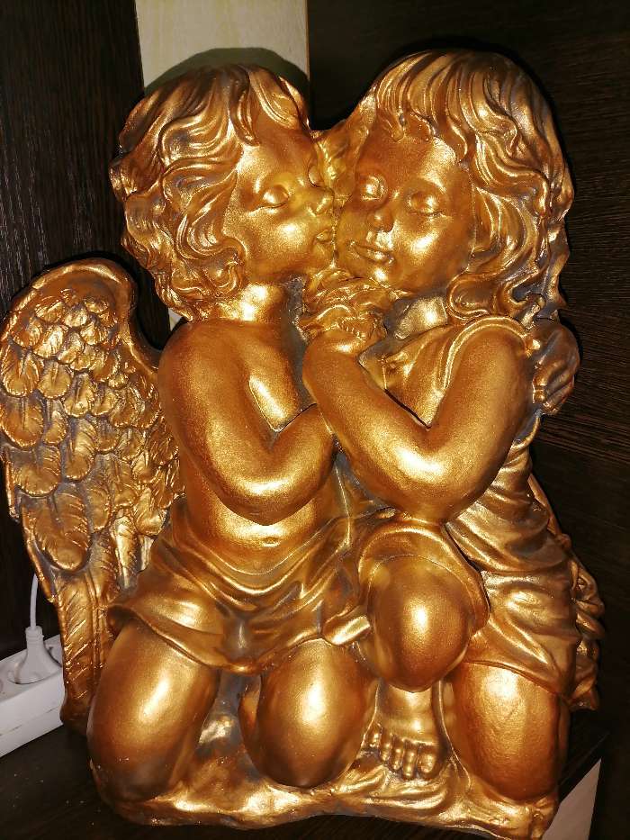 Фотография покупателя товара Фигура "Ангел и Фея сидя" большой бронза 23х36х40см