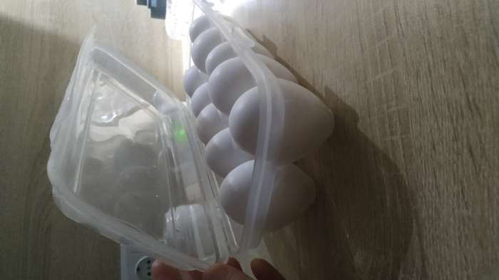 Фотография покупателя товара Контейнер для хранения яиц, 10 ячеек, 26,5×12,5×7 см - Фото 1