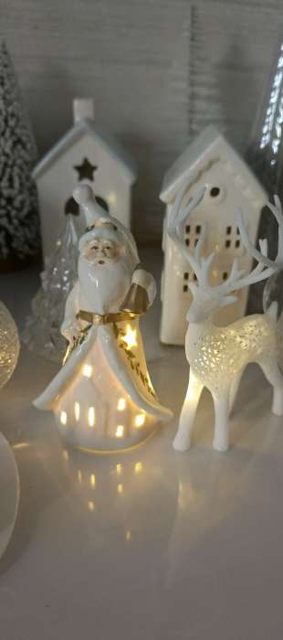 Фотография покупателя товара Светодиодная подвеска «Дед Мороз в белом», 10.8×6.4×5 см, 1 LED, от батареек LR44×3, свечение тёплое белое - Фото 1