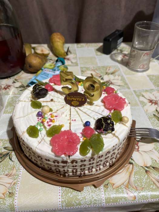 Фотография покупателя товара Свеча для торта, цифра 7 + воздушные шары, 5 шт., золото - Фото 1