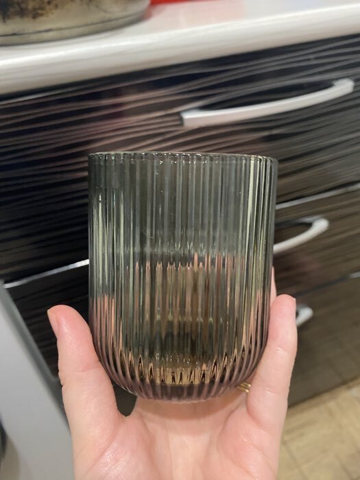 Фотография покупателя товара Стакан Magistro «Грани», 260 мл, 7.5×9.5 см, стекло, графит - Фото 2