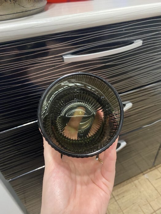 Фотография покупателя товара Стакан Magistro «Грани», 260 мл, 7.5×9.5 см, стекло, графит - Фото 3