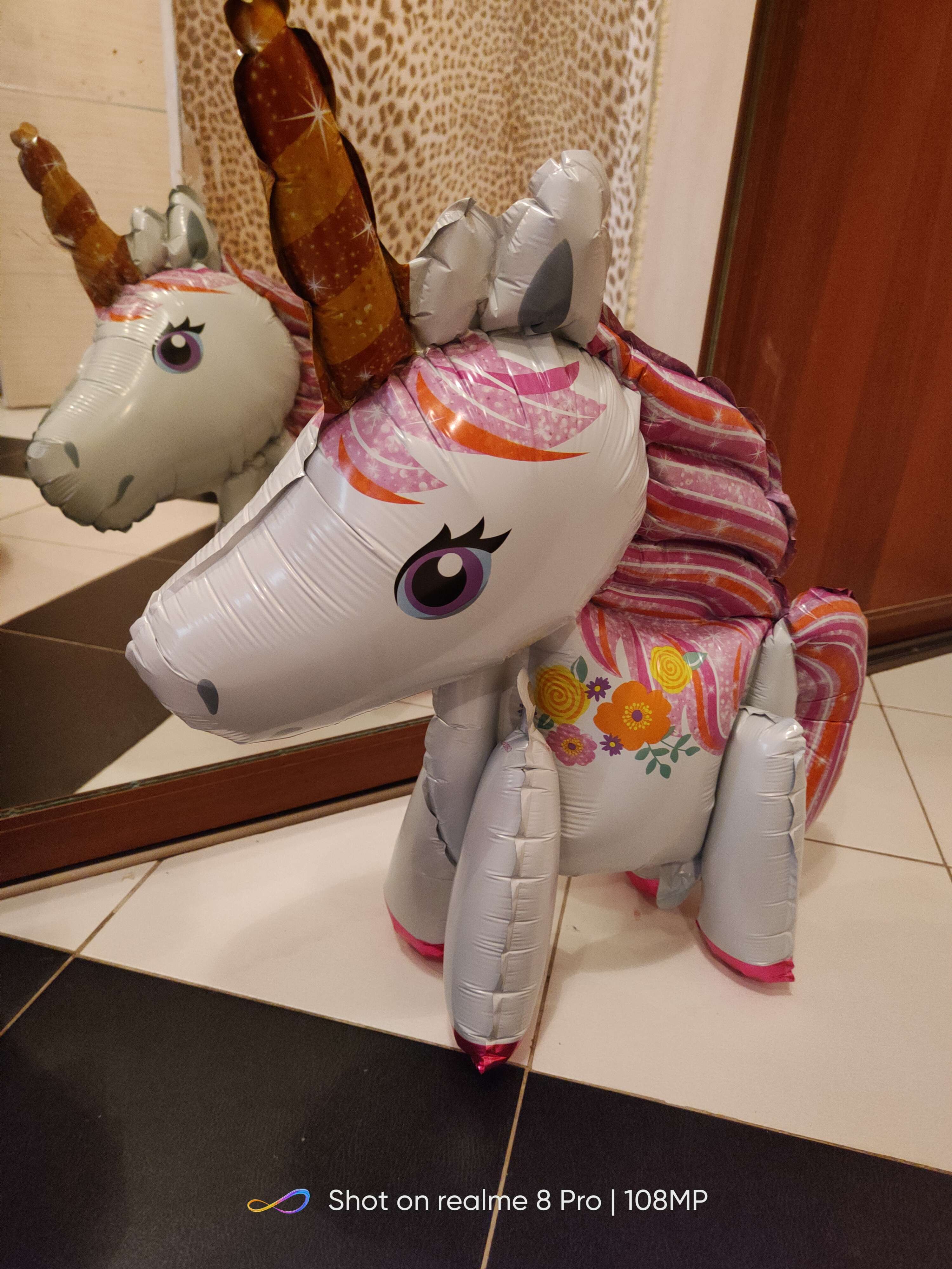 Фотография покупателя товара Шар фольгированный 24" «Единорог-игрушка», цвет розовый - Фото 10