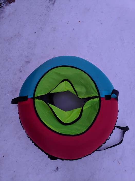 Фотография покупателя товара Тюбинг-ватрушка ONLITOP, диаметр чехла 80 см, цвета МИКС - Фото 39