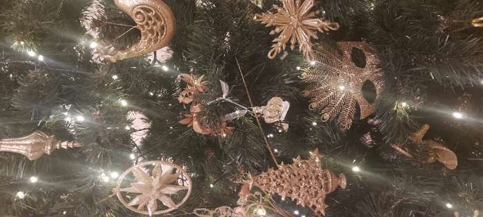 Фотография покупателя товара Ёлочные игрушки 2 шт. «Зимнее волшебство. Корона», 4×4.5 см, прозрачный с золотом - Фото 1