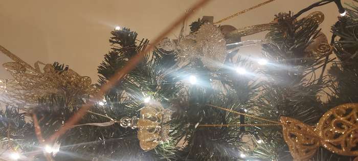 Фотография покупателя товара Ёлочные игрушки 2 шт. «Зимнее волшебство. Корона», 4×4.5 см, прозрачный с золотом - Фото 3