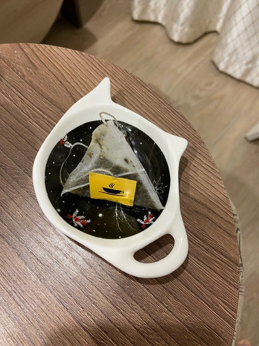 Фотография покупателя товара Подставка фарфоровая под чайный пакетик Magistro «Новый год. Пуансеттия», 12×8,4 см - Фото 1